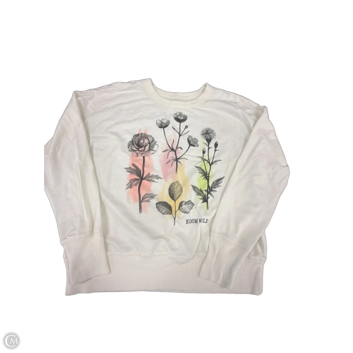 Top Long Sleeve By Fifth Sun In White, Size: Xl