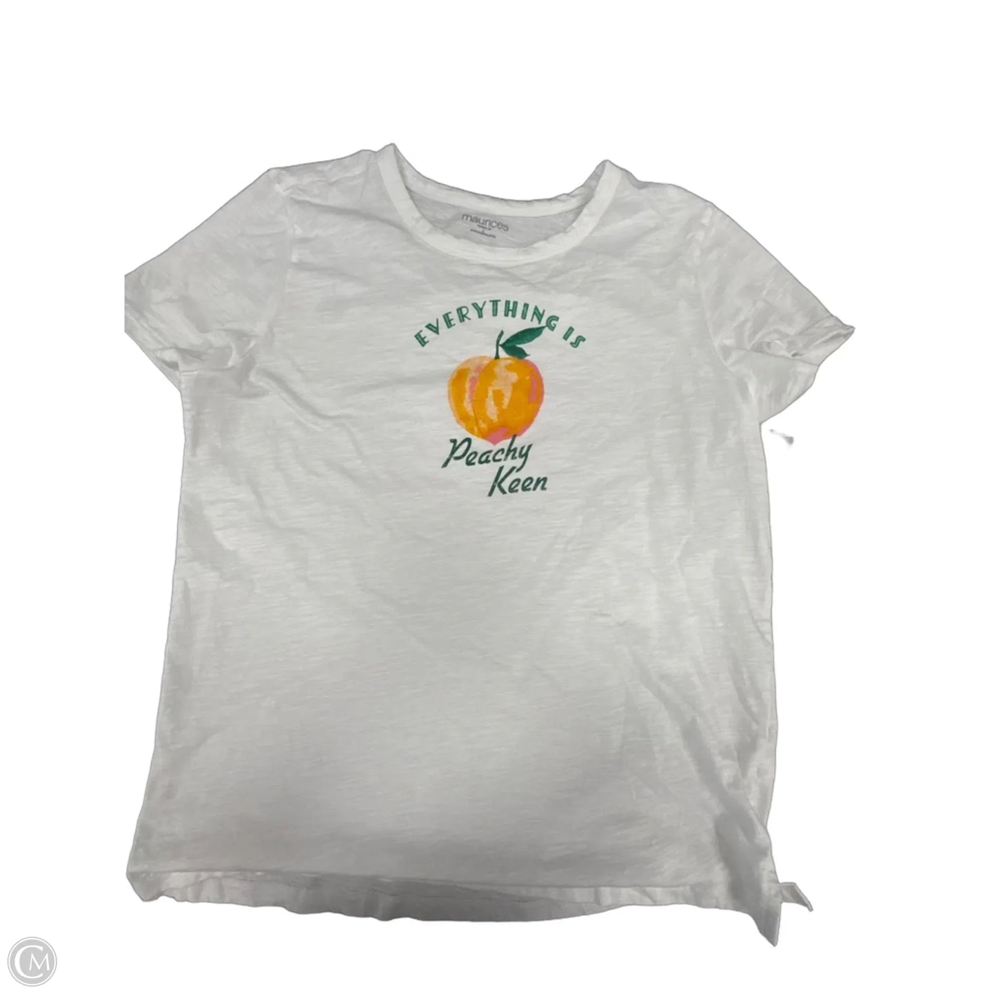 Top Short Sleeve By Maurices In White, Size: L