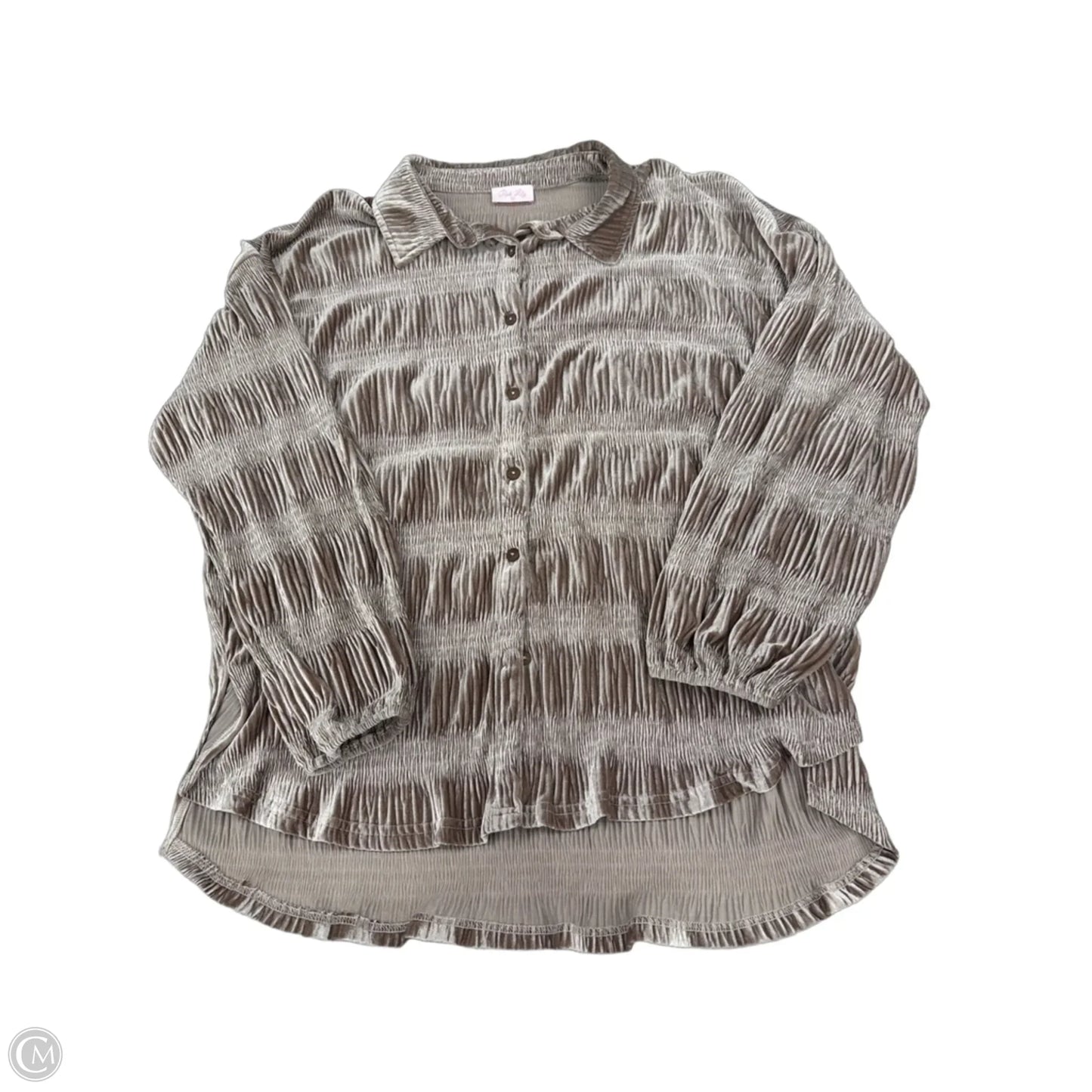 Top Long Sleeve By Pink Lily In Mauve, Size: Xl
