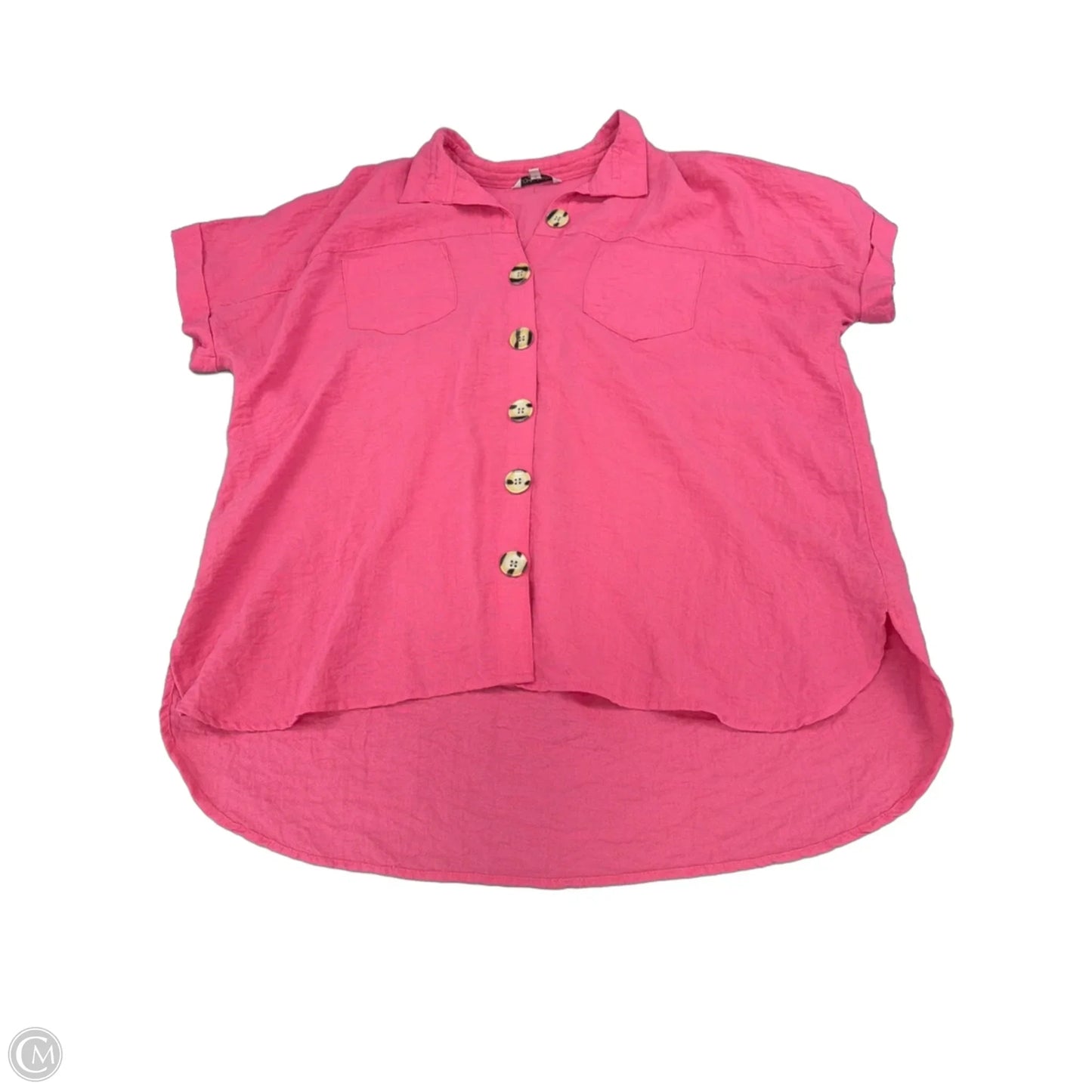 Top Short Sleeve By John Mark In Pink, Size: Xl