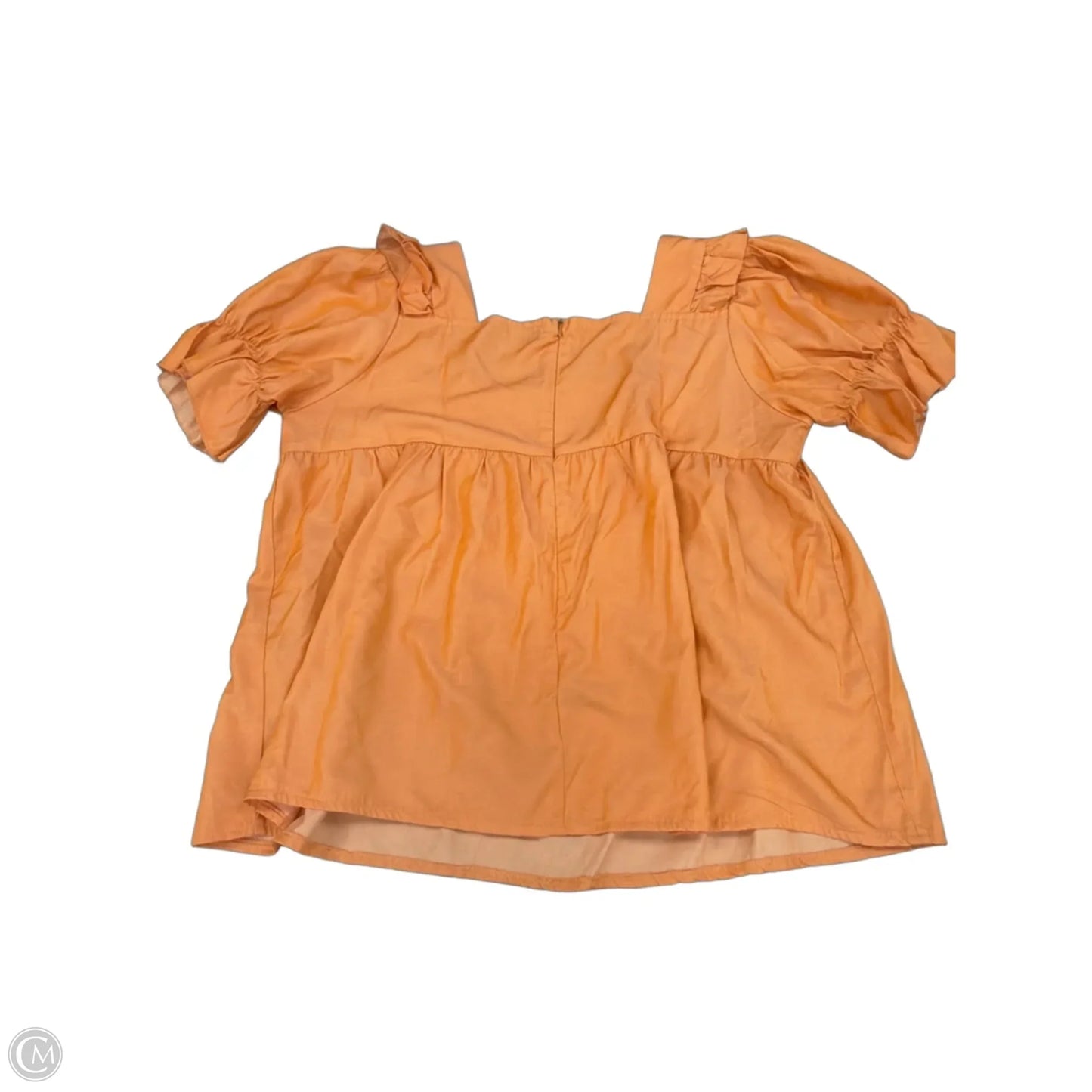Top Short Sleeve By Boohoo Boutique In Orange, Size: L
