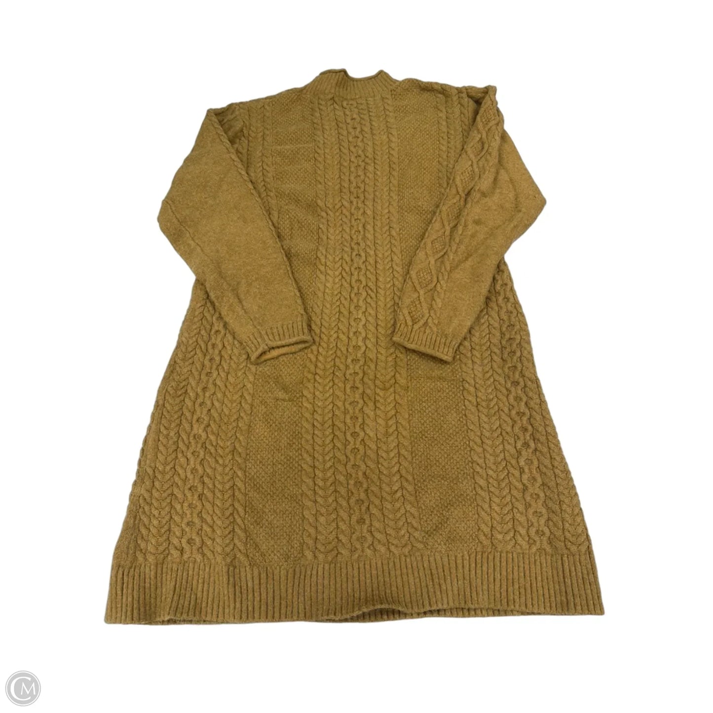 Dress Sweater By Cmf In Brown, Size: S