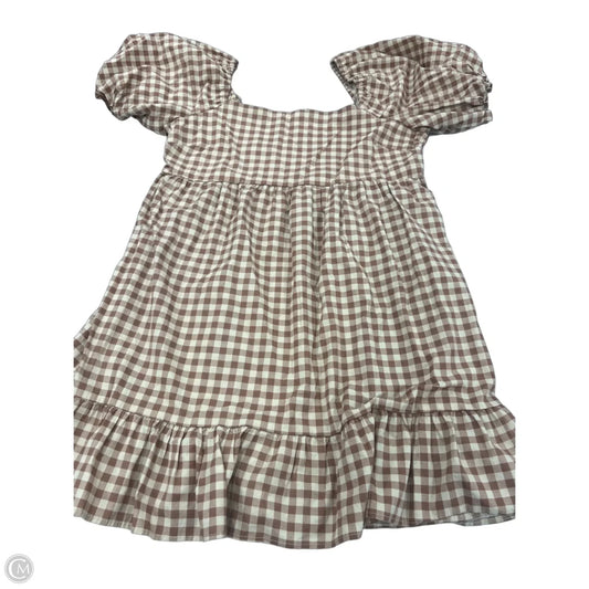 Dress Casual Short By June & Hudson In Brown & Cream, Size: Xl