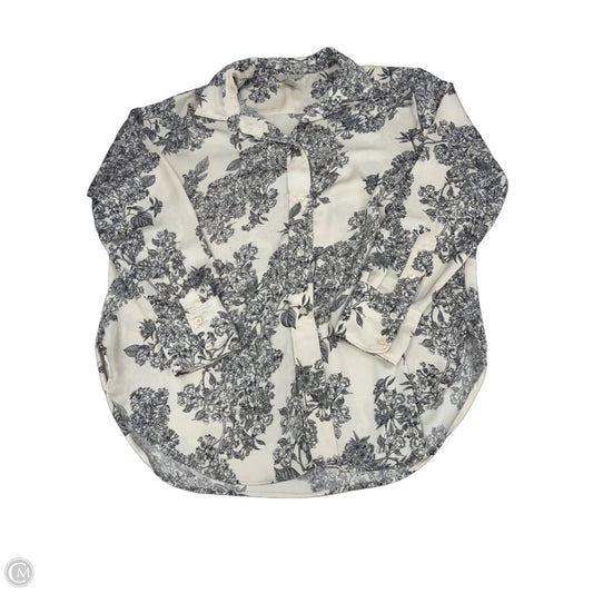 Top Long Sleeve By H&m In Black & Cream, Size: L