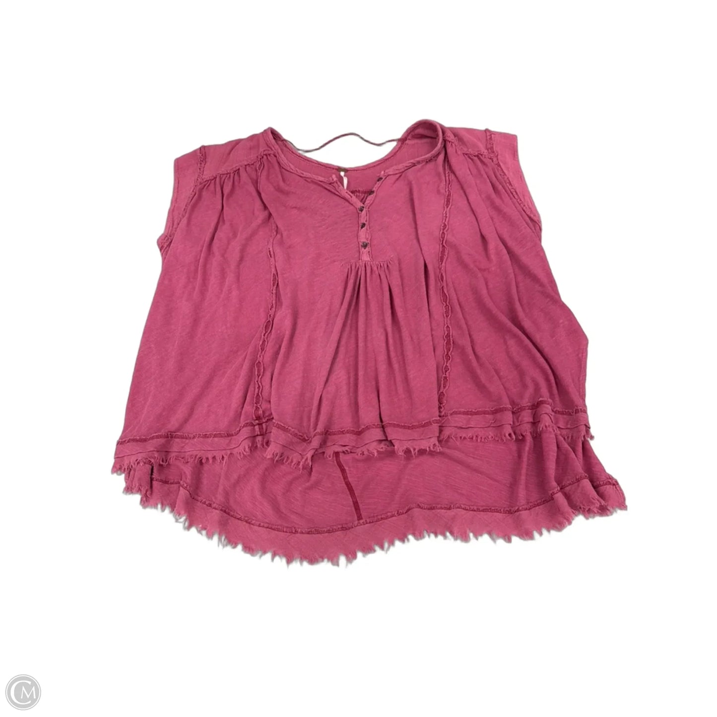 Top Short Sleeve By Free People In Pink, Size: S
