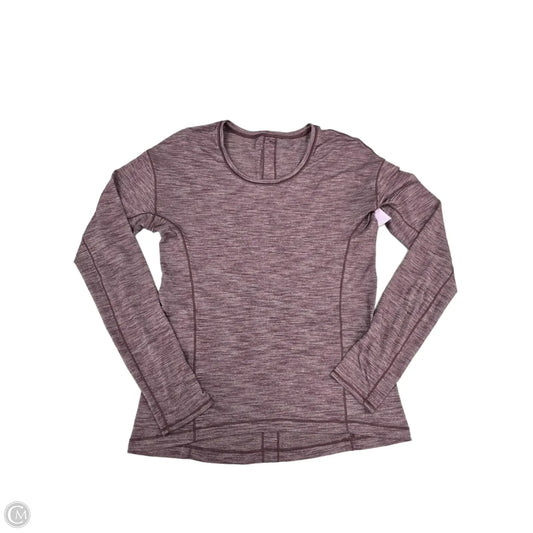 Athletic Top Long Sleeve Crewneck By Lululemon In Purple, Size: M