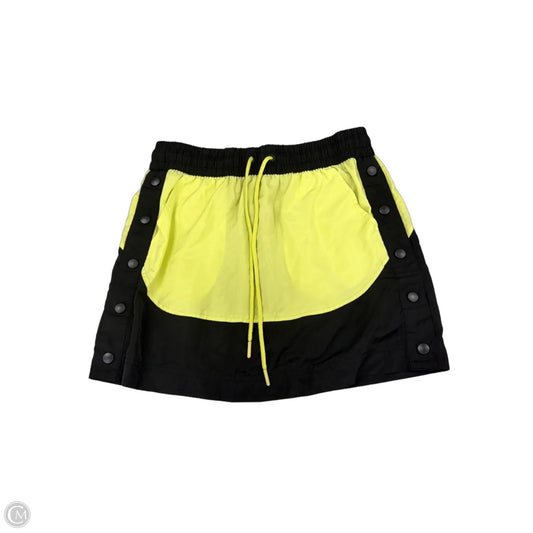 Athletic Skort By Mta Sport In Black & Yellow, Size: S