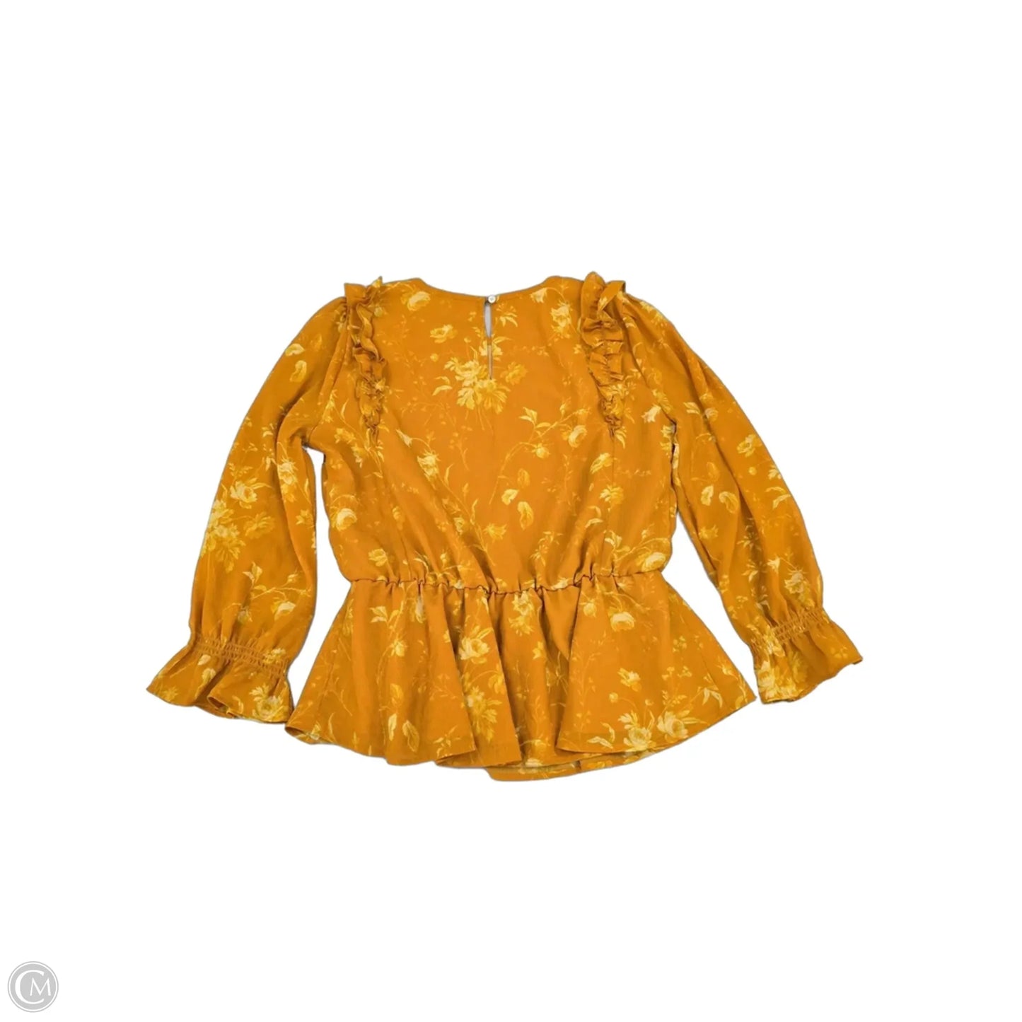 Top Long Sleeve By Madewell In Yellow, Size: Xs