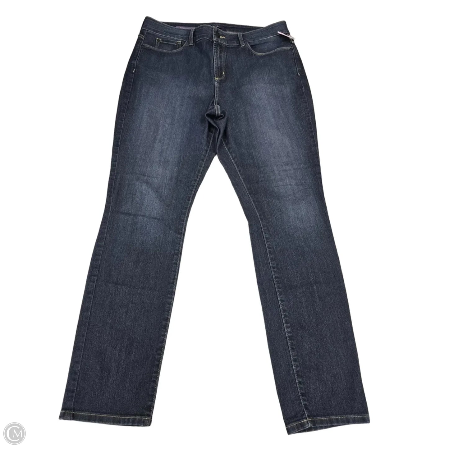 Jeans Straight By Not Your Daughters Jeans In Blue Denim, Size: 16