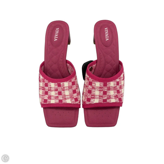 Sandals Heels Block By Vivaia In Pink, Size: 6.5