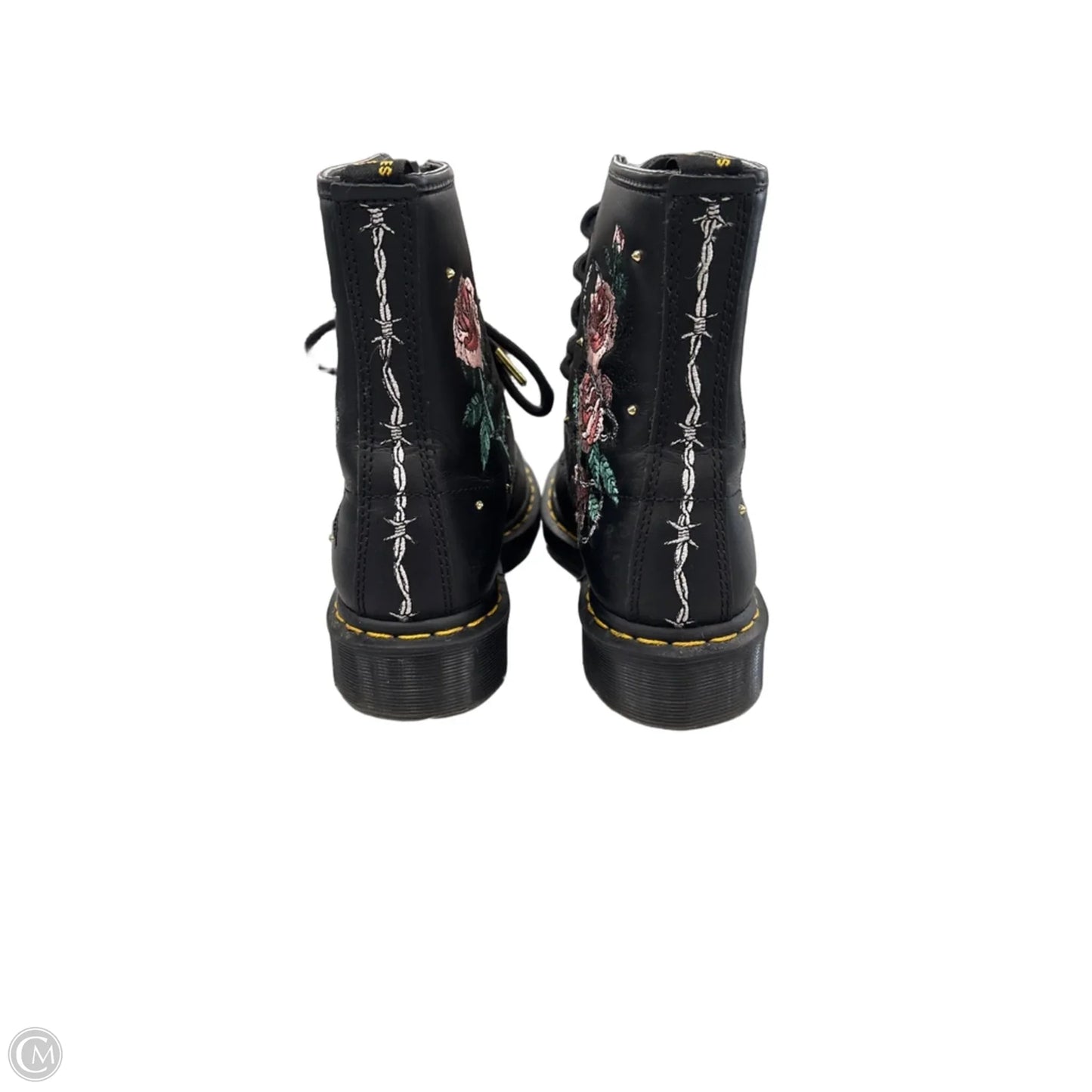 Boots Designer By Dr Martens In Floral Print, Size: 8
