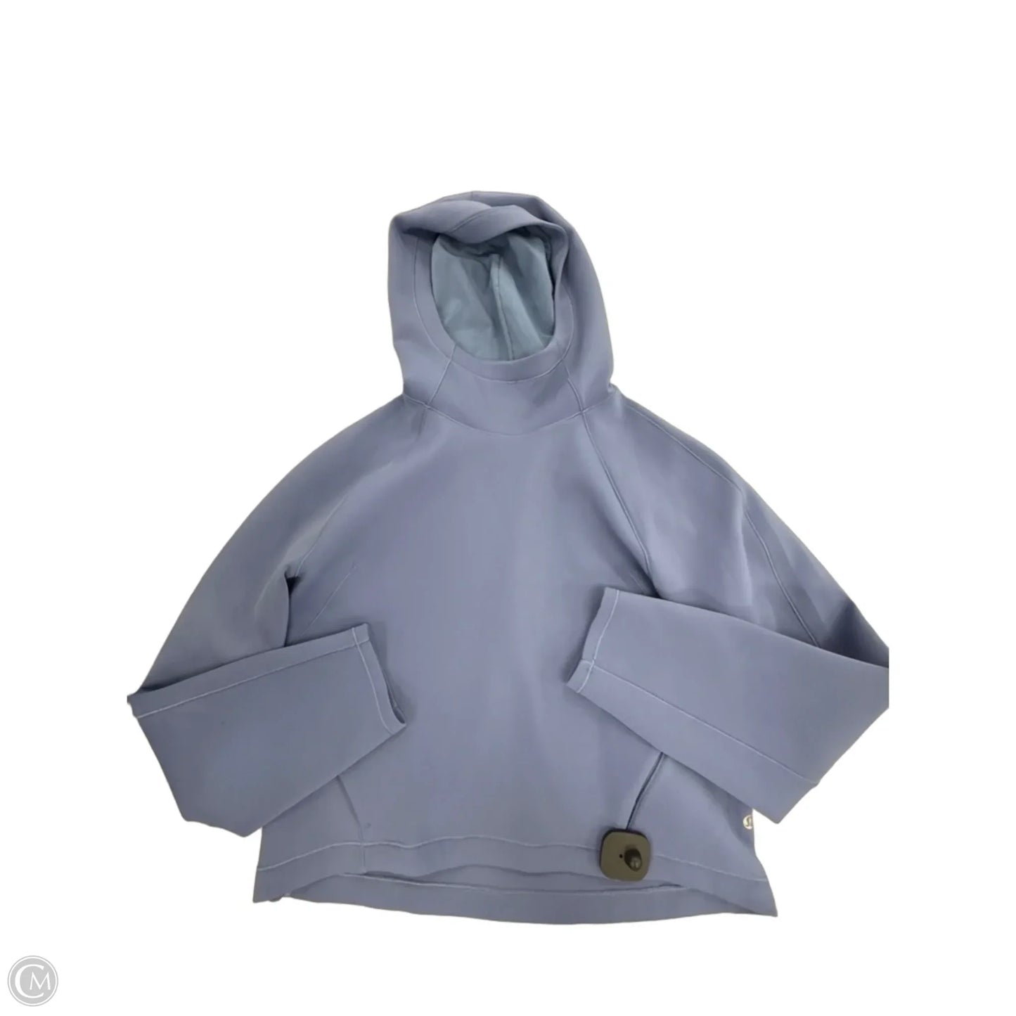 Athletic Top Long Sleeve Hoodie By Lululemon In Blue, Size: 4