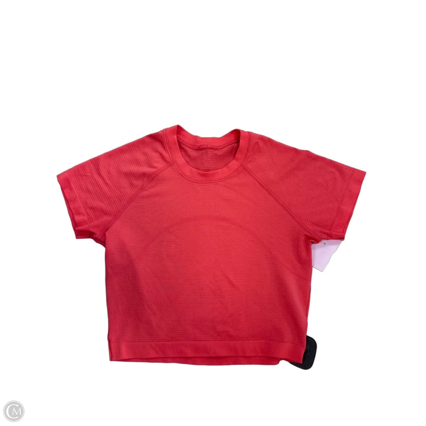 Athletic Top Short Sleeve By Lululemon In Pink, Size: 4