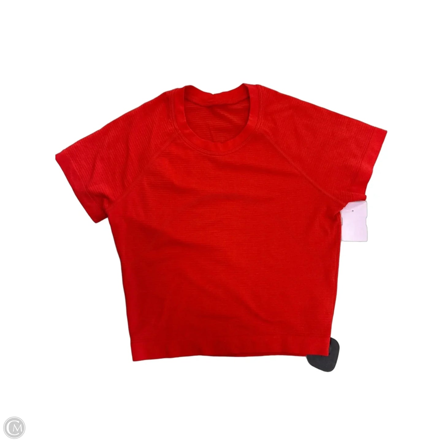 Athletic Top Short Sleeve By Lululemon In Red, Size: 4