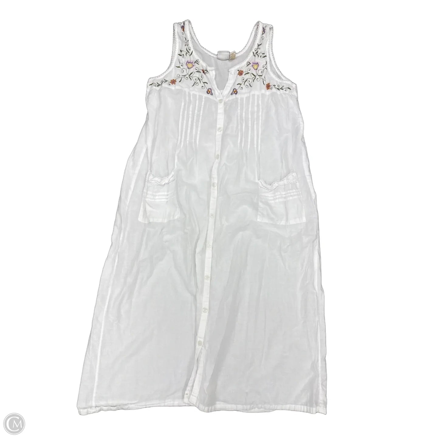 Dress Casual Midi By Cme In White, Size: Xl