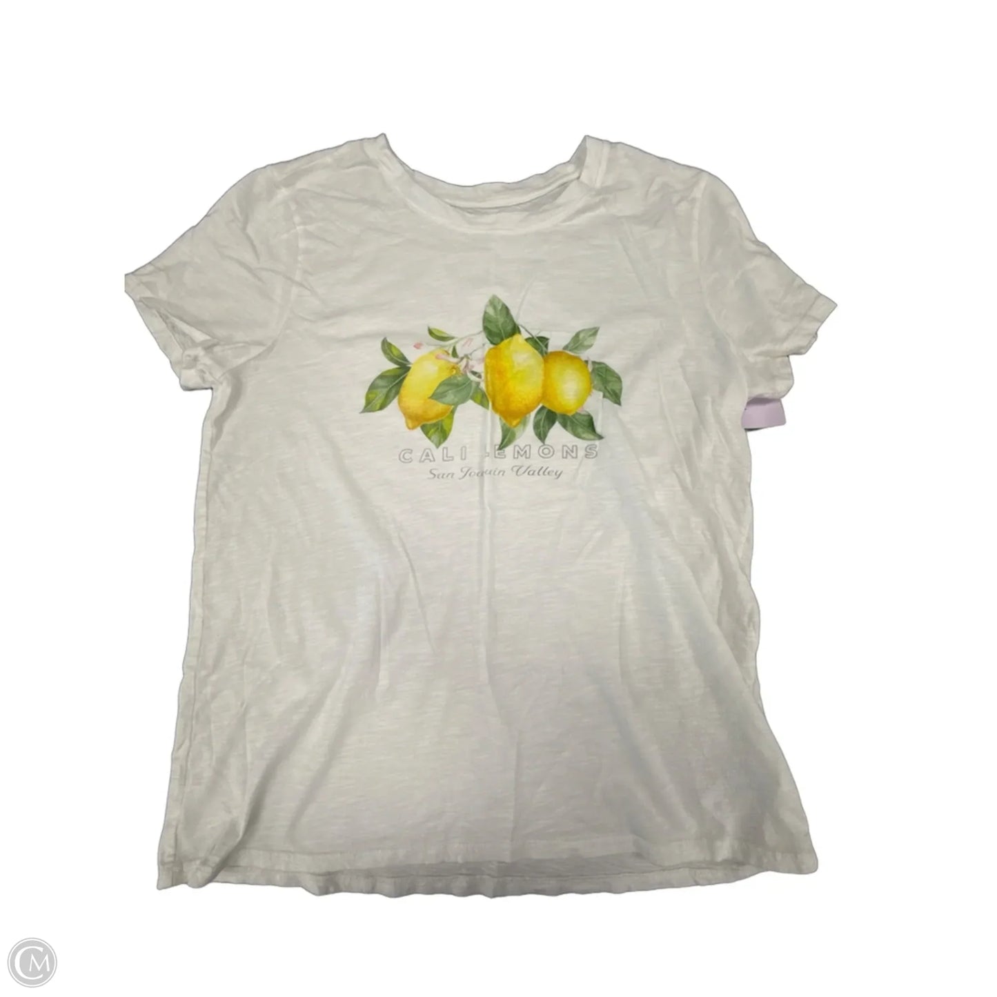 Top Short Sleeve By Lucky Brand In White, Size: L