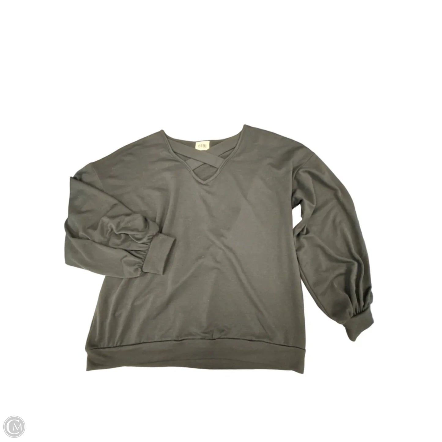 Top Long Sleeve By Bibi In Black, Size: M