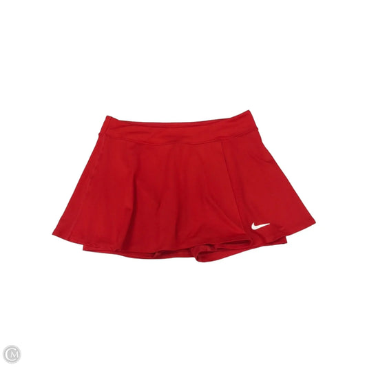 Athletic Skort By Nike In Red, Size: L