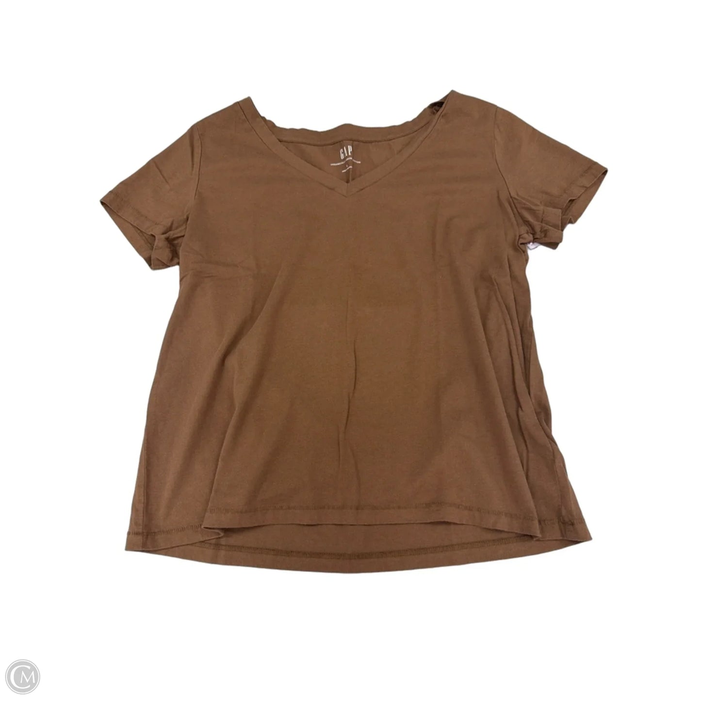 Top Short Sleeve Basic By Gap In Brown, Size: L