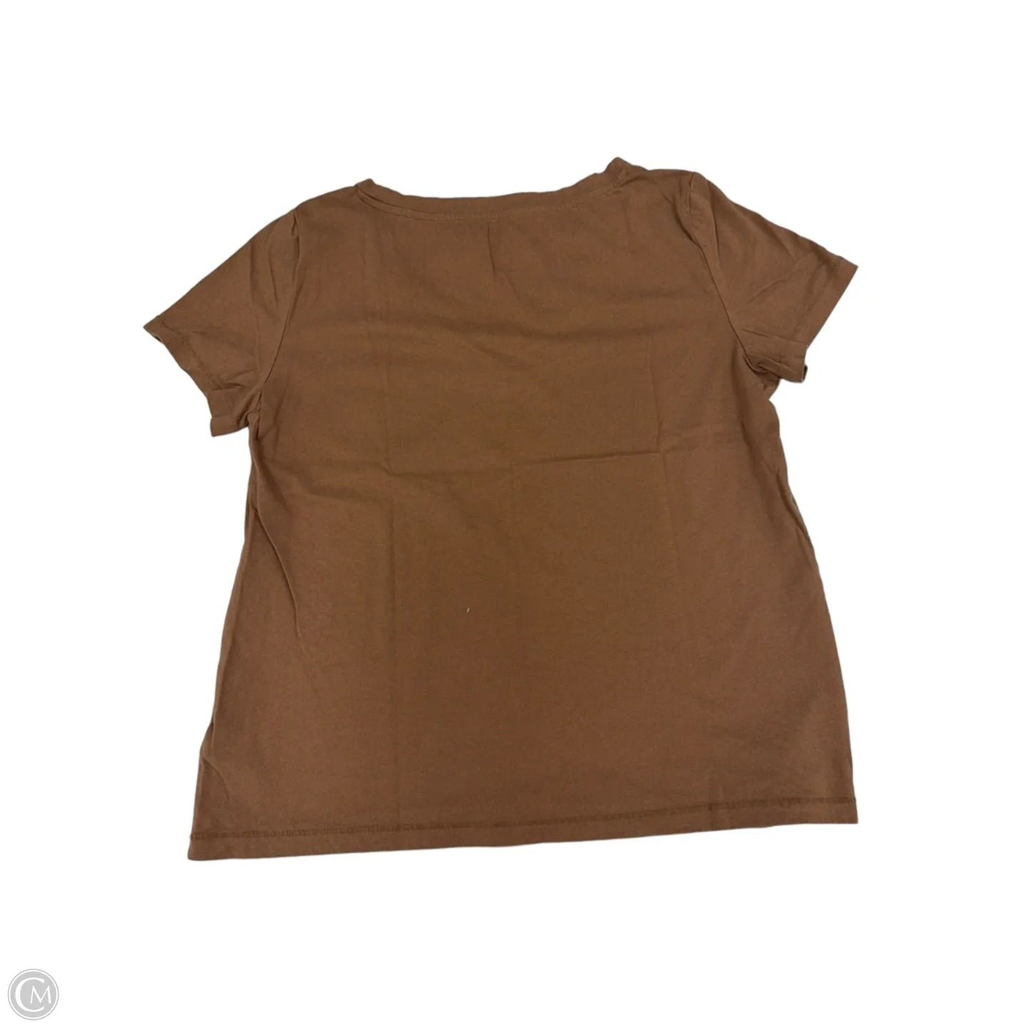 Top Short Sleeve Basic By Gap In Brown, Size: L