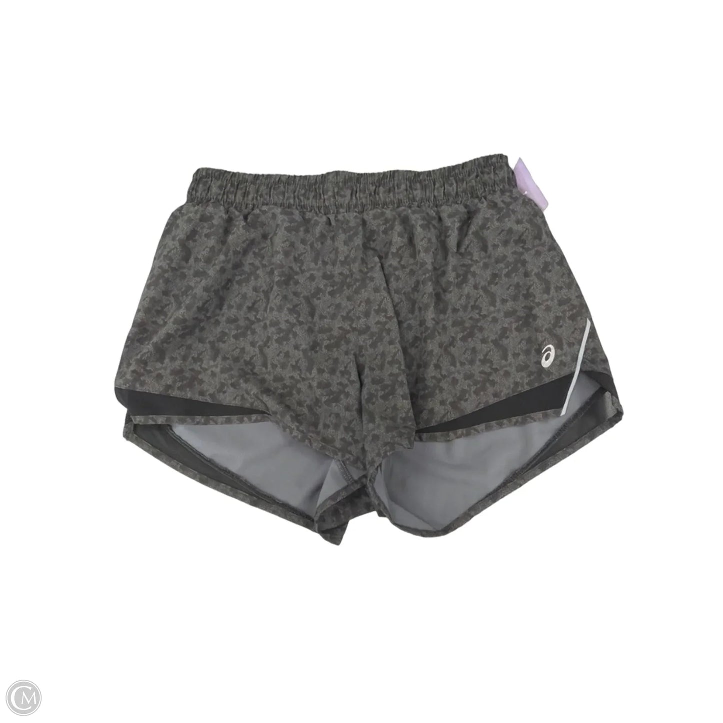 Athletic Shorts By Asics In Black & Grey, Size: M