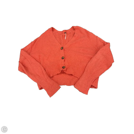 Cardigan By Free People In Orange, Size: Xs