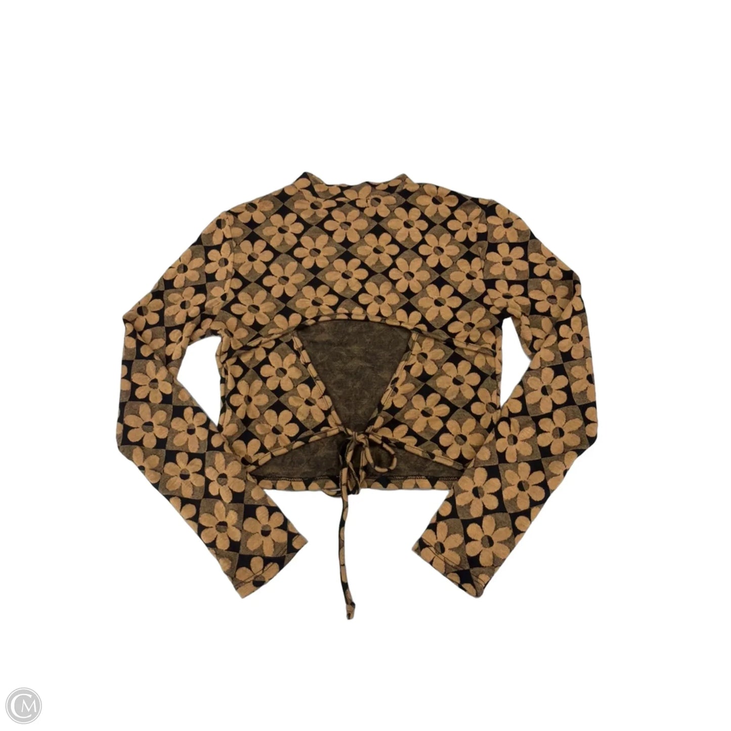 Top 2pc Long Sleeve By Originality In Black & Brown, Size: Xs