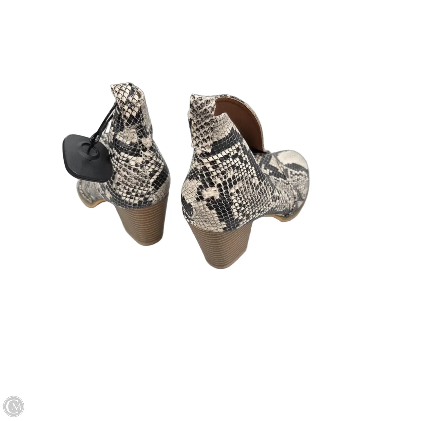 Boots Ankle Heels By Cme In Snakeskin Print, Size: 8
