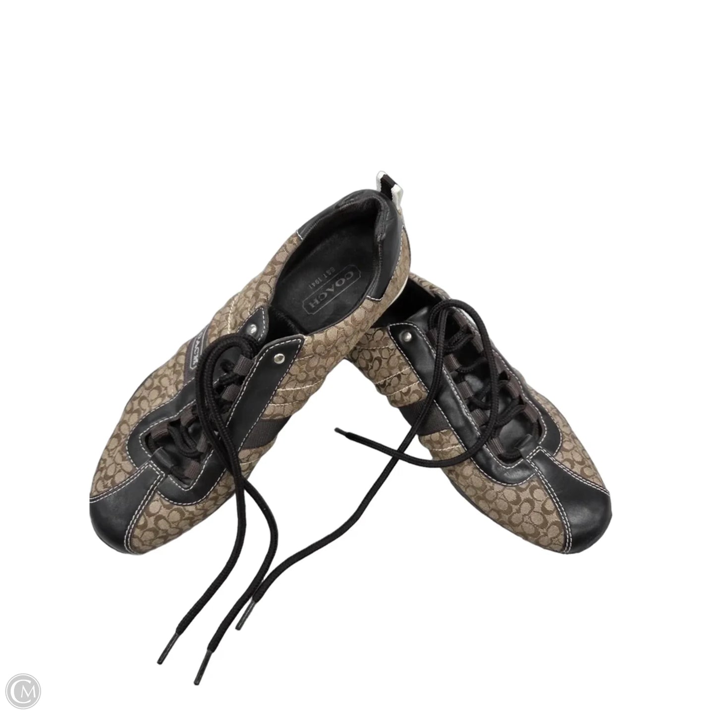 Shoes Designer By Coach In Brown & Cream, Size: 8.5