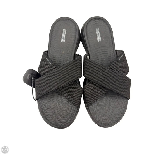Sandals Flip Flops By Skechers In Black, Size: 10