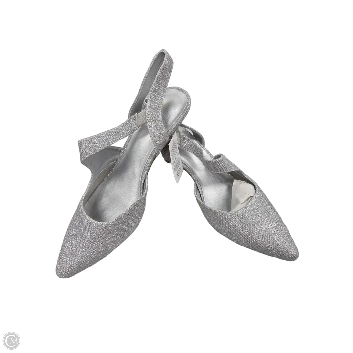 Shoes Heels Kitten By Cmf In Silver, Size: 10