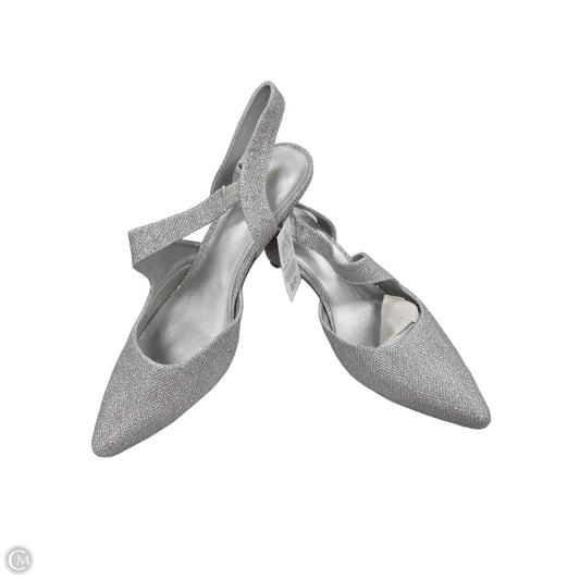 Shoes Heels Kitten By Cmf In Silver, Size: 10
