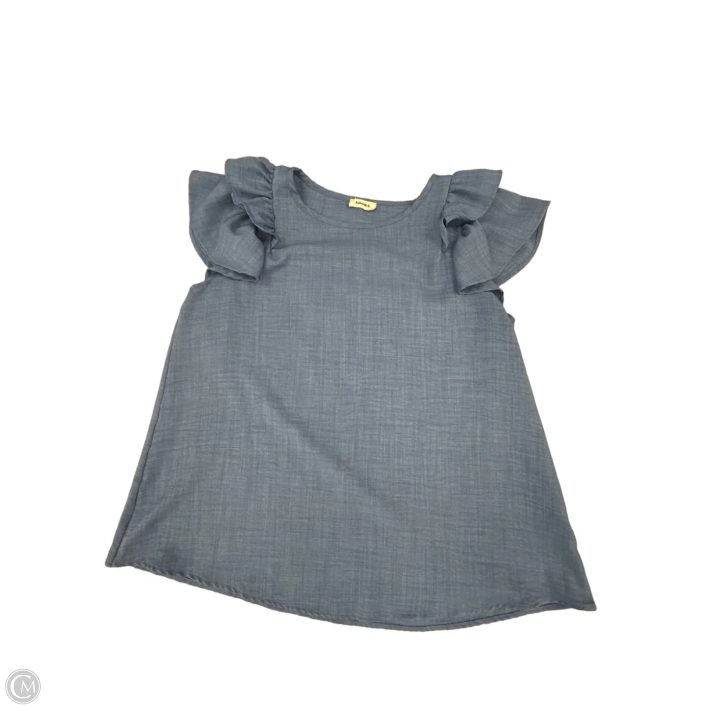 Top Short Sleeve By Adora In Blue, Size: L