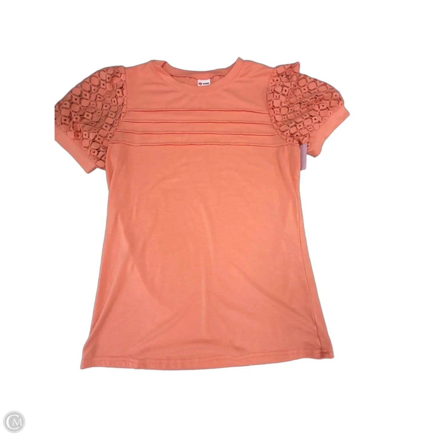 Top Short Sleeve By Wiholl In Peach, Size: M