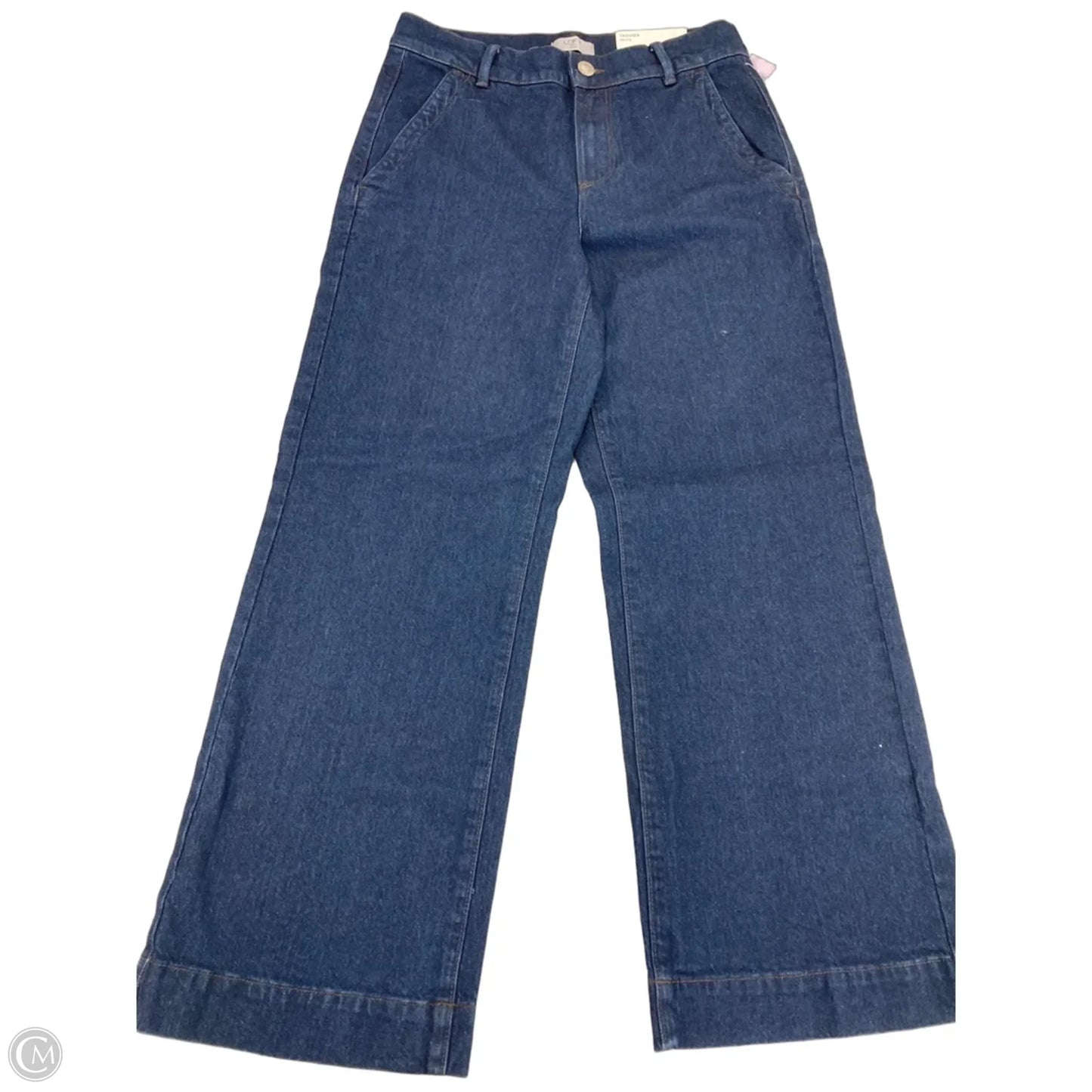 Jeans Wide Leg By Loft In Blue Denim, Size: 4p