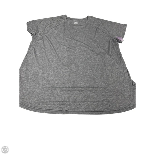 Athletic Top Short Sleeve By Tek Gear In Grey, Size: 1x