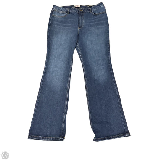 Jeans Boot Cut By Wrangler In Blue Denim, Size: 16