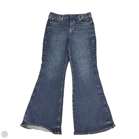 Jeans Flared By American Eagle In Blue Denim, Size: 16