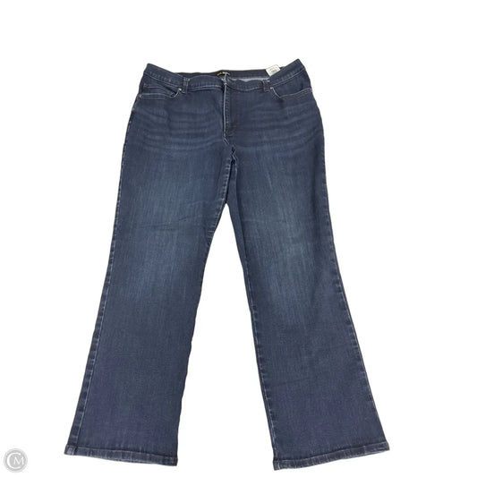 Jeans Straight By Lee In Blue Denim, Size: 18