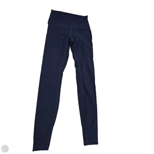 Athletic Leggings By Lululemon In Navy, Size: 4