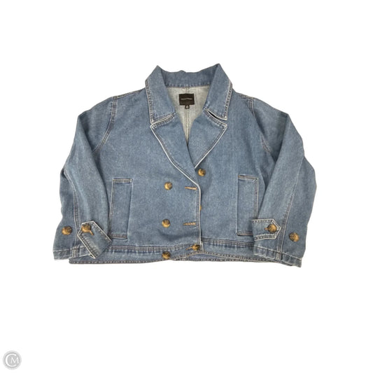 Jacket Denim By Dictionary In Blue Denim, Size: 2x