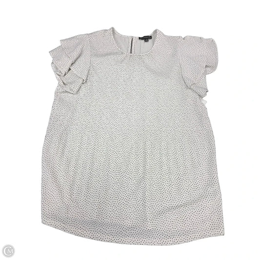 Top Short Sleeve By Adrianna Papell In Black & White, Size: M