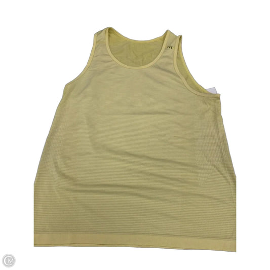 Athletic Tank Top By Lululemon In Yellow, Size: M
