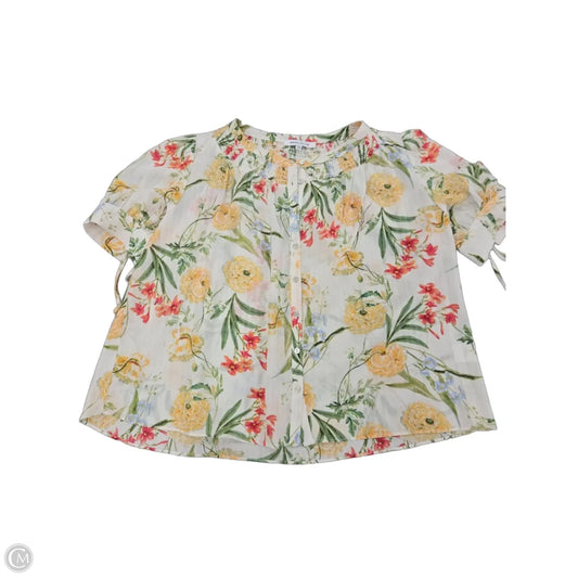 Top Short Sleeve By Rose And Olive In Floral Print, Size: Xl