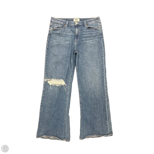 Jeans Wide Leg By Paige In Blue Denim, Size: 18