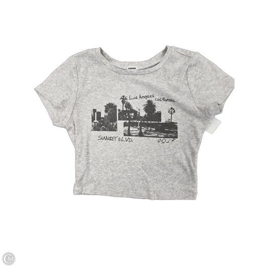 Top Short Sleeve By Garage In Grey, Size: Xs
