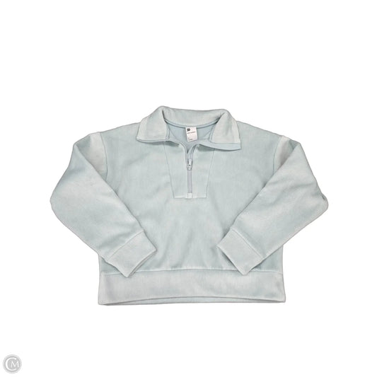 Athletic Top Long Sleeve Collar By All In Motion In Aqua, Size: Xs