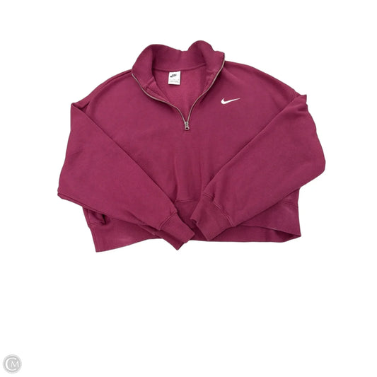Sweatshirt Collar By Nike In Purple, Size: Xl