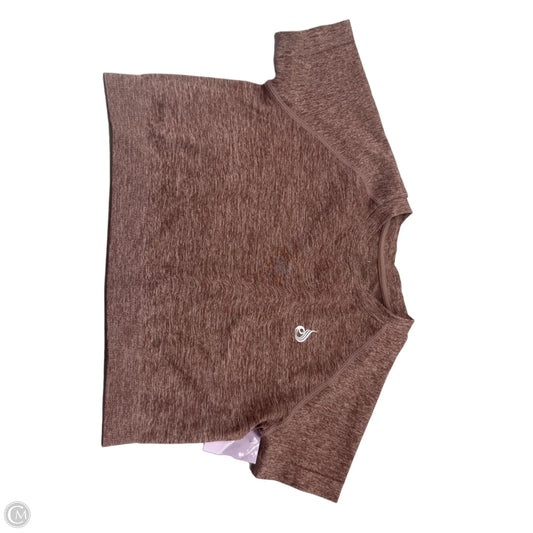 Athletic Top Short Sleeve By Cmf In Brown, Size: S
