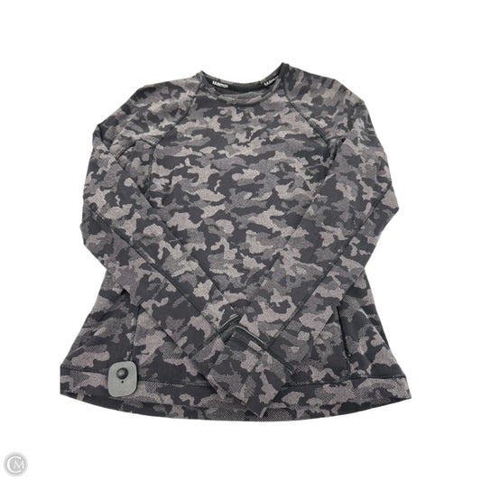 Athletic Top Long Sleeve Crewneck By Lululemon In Camouflage Print, Size: 10